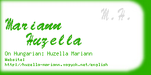mariann huzella business card